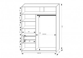 Шкаф-купе 1500 серии NEW CLASSIC K3+K3+B2+PL1 (2 ящика+1 штанга) профиль «Капучино» в Нягани - nyagan.ok-mebel.com | фото 3