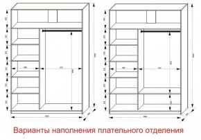 Шкаф-купе 1600 серии SOFT D1+D3+B2+PL1 (2 ящика+1штанга) профиль «Графит» в Нягани - nyagan.ok-mebel.com | фото 6