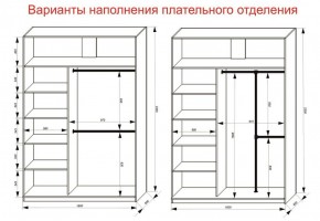 Шкаф-купе 1600 серии SOFT D1+D3+B2+PL1 (2 ящика+1штанга) профиль «Графит» в Нягани - nyagan.ok-mebel.com | фото 7