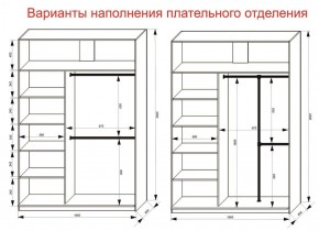 Шкаф-купе 1600 серии SOFT D6+D6+B2+PL3 (2 ящика+2штанги) профиль «Капучино» в Нягани - nyagan.ok-mebel.com | фото 7