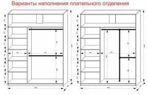 Шкаф-купе 1800 серии SOFT D6+D6+B2+PL3 (2 ящика+2штанги) профиль «Капучино» в Нягани - nyagan.ok-mebel.com | фото 8