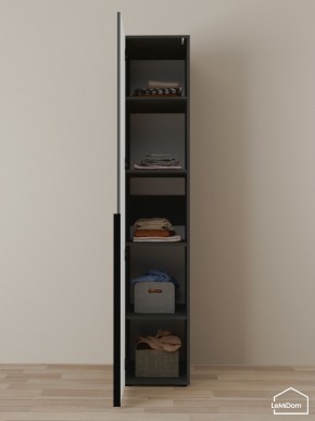 Шкаф Linnea MHR-1-2 2050х400х510 (Графит-М 11.1.25) в Нягани - nyagan.ok-mebel.com | фото 4