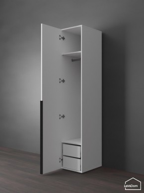Шкаф Linnea MHR-1-3 2050х400х510 (Белый-М 11.1.1) в Нягани - nyagan.ok-mebel.com | фото 5