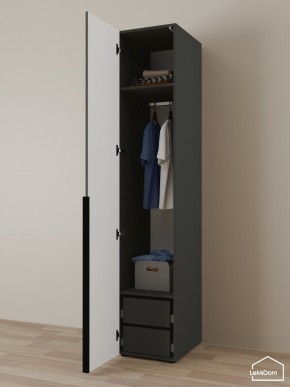 Шкаф Linnea MHR-1-3 2050х400х510 (Графит-М 11.1.25) в Нягани - nyagan.ok-mebel.com | фото 5