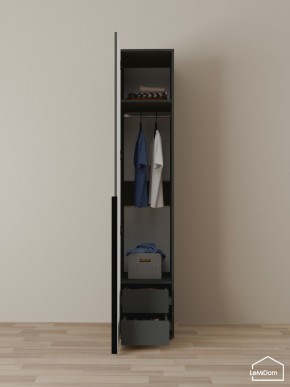 Шкаф Linnea MHR-1-3 2050х400х510 (Графит-М 11.1.25) в Нягани - nyagan.ok-mebel.com | фото 6