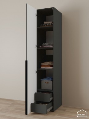 Шкаф Linnea MHR-1-4 2050х400х510 (Графит-М 11.1.25) в Нягани - nyagan.ok-mebel.com | фото 6
