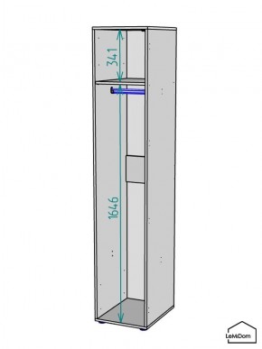 Шкаф Linnea MHR-1PO 2050х400х510 (Белый-М 11.1.1) в Нягани - nyagan.ok-mebel.com | фото 3