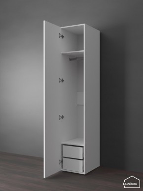Шкаф Linnea MHR-1PO-3 2050х400х510 (Белый-М 11.1.1) в Нягани - nyagan.ok-mebel.com | фото 4