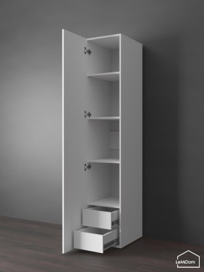 Шкаф Linnea MHR-1PO-4 2050х400х510 (Белый-М 11.1.1) в Нягани - nyagan.ok-mebel.com | фото 4