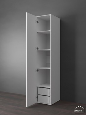 Шкаф Linnea MHR-1PO-4 2050х400х510 (Белый-М 11.1.1) в Нягани - nyagan.ok-mebel.com | фото 5