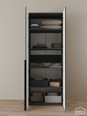 Шкаф Linnea MHR-2-2 2050х800х510 (Графит-М 11.1.25) в Нягани - nyagan.ok-mebel.com | фото 4