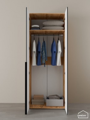 Шкаф Linnea MHR-2 2050х800х510 (ДВ-М 11.1.25) в Нягани - nyagan.ok-mebel.com | фото 4