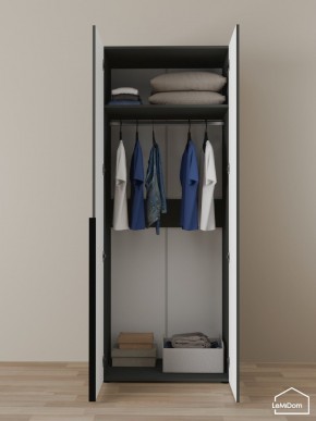 Шкаф Linnea MHR-2 2050х800х510 (Графит-М 11.1.25) в Нягани - nyagan.ok-mebel.com | фото 4