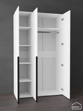 Шкаф Linnea MHR-3-1 2050х1200х510 (Белый-М 11.1.1) в Нягани - nyagan.ok-mebel.com | фото 4