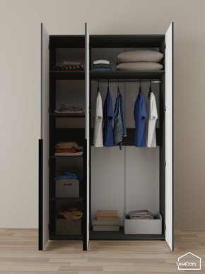 Шкаф Linnea MHR-3-1 2050х1200х510 (Графит-М 11.1.25) в Нягани - nyagan.ok-mebel.com | фото 4