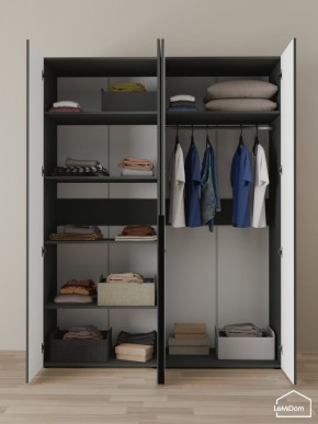 Шкаф Linnea MHR-4-1 2050х1600х510 (Графит-М 11.1.25) в Нягани - nyagan.ok-mebel.com | фото 4