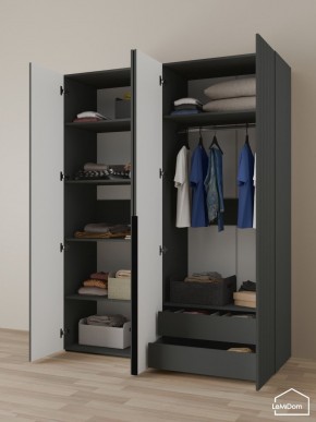 Шкаф Linnea MHR-4-2 2050х1600х510 (Графит-М 11.1.25) в Нягани - nyagan.ok-mebel.com | фото 5