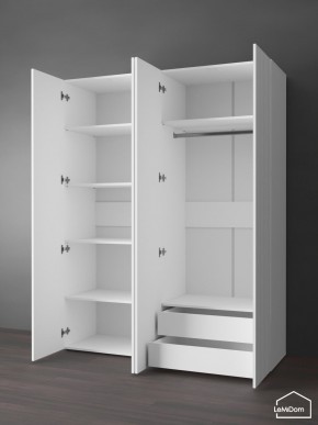 Шкаф Linnea MHR-4PO-2 2050х1600х510 (Белый-М 11.1.1) в Нягани - nyagan.ok-mebel.com | фото 6