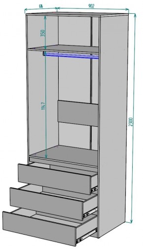 Шкаф Мальта H171 в Нягани - nyagan.ok-mebel.com | фото 2