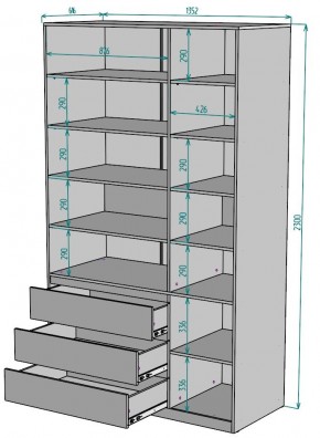 Шкаф Мальта H211 в Нягани - nyagan.ok-mebel.com | фото 2