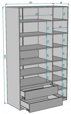 Шкаф Мальта H219 в Нягани - nyagan.ok-mebel.com | фото 2