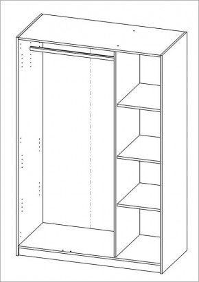 Шкаф ОРИОН трехдверный, цвет Дуб Венге в Нягани - nyagan.ok-mebel.com | фото 3