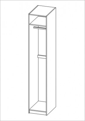 Шкаф ПЕГАС однодверный с рамочным фасадом, цвет белый в Нягани - nyagan.ok-mebel.com | фото 3