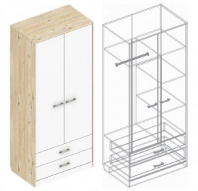 Шкаф "Милана" 2-х створчатый с 2 ящиками в Нягани - nyagan.ok-mebel.com | фото 3
