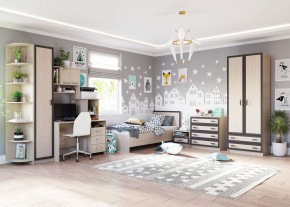 НАОМИ Шкаф 1 створчатый с полками и штангой в Нягани - nyagan.ok-mebel.com | фото 2