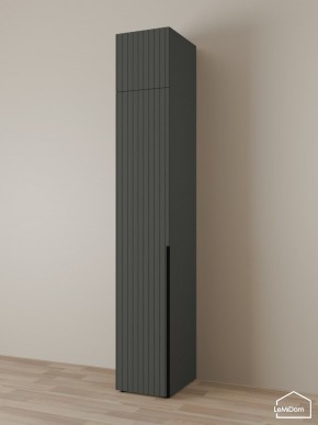 Шкаф с антресолью Linnea MHR-1A-1 2450х400х510 (Графит-М 11.1.25) в Нягани - nyagan.ok-mebel.com | фото