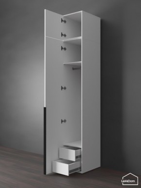 Шкаф с антресолью Linnea MHR-1A-3 2450х400х510 (Белый-М 11.1.2) в Нягани - nyagan.ok-mebel.com | фото 6