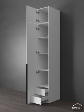 Шкаф с антресолью Linnea MHR-1A-4 2450х400х510 (Белый-М 11.1.1) в Нягани - nyagan.ok-mebel.com | фото 5