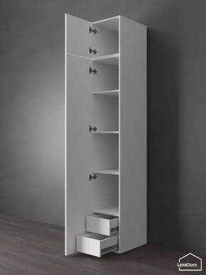 Шкаф с антресолью Linnea MHR-1POA-4 2450х400х510 (Белый-М 11.1.1) в Нягани - nyagan.ok-mebel.com | фото 5