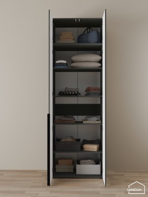 Шкаф с антресолью Linnea MHR-2A-2 2450х800х510 (Графит-М 11.1.25) в Нягани - nyagan.ok-mebel.com | фото 4