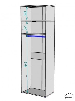 Шкаф с антресолью Linnea MHR-2POA-1 2450х800х510 (Белый-М 11.1.1) в Нягани - nyagan.ok-mebel.com | фото 3