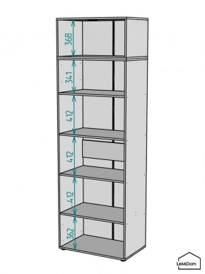 Шкаф с антресолью Linnea MHR-2POA-2 2450х800х510 (Белый-М 11.1.1) в Нягани - nyagan.ok-mebel.com | фото 3