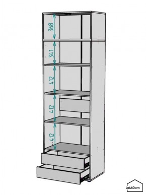 Шкаф с антресолью Linnea MHR-2POA-4 2450х800х510 (Белый-М 11.1.1) в Нягани - nyagan.ok-mebel.com | фото 3