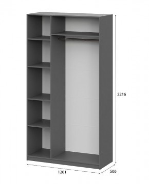 Шкаф ШК-5 (1200) Графит серый в Нягани - nyagan.ok-mebel.com | фото 5