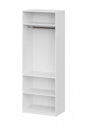 Шкаф ШК-5 + 2 полки (800) Белый текстурный в Нягани - nyagan.ok-mebel.com | фото 3