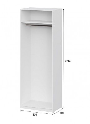 Шкаф ШК-5 (800) Белый текстурный в Нягани - nyagan.ok-mebel.com | фото 4