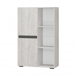 Шкаф стеллаж Мрия ШК-16 (Бетон пайн светлый/Графит) в Нягани - nyagan.ok-mebel.com | фото