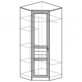 Шкаф угловой 50 Лира Нортон светлый (угол 854х854) в Нягани - nyagan.ok-mebel.com | фото 2