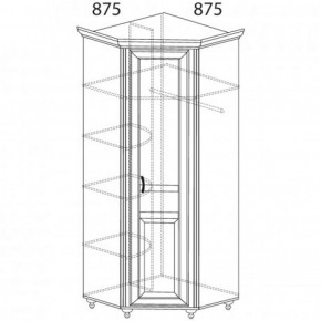 Шкаф угловой №862 "Ралли" (Угол 875*875) в Нягани - nyagan.ok-mebel.com | фото 2