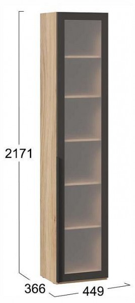 Шкаф-витрина Порто СМ-393.07.213 в Нягани - nyagan.ok-mebel.com | фото 4