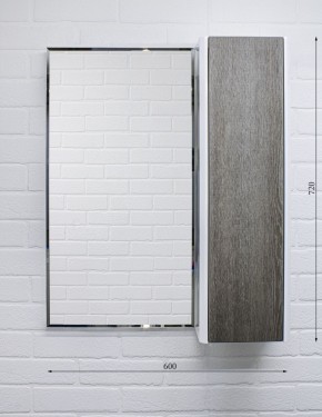 Шкаф-зеркало Uno 60 Дуб серый левый/правый Домино (DU1503HZ) в Нягани - nyagan.ok-mebel.com | фото 7