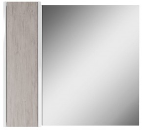 Шкаф-зеркало Uno 80 Дуб серый левый/правый Домино (DU1504HZ) в Нягани - nyagan.ok-mebel.com | фото 2