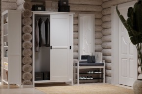 Скамья 85 Кантри для обуви, массив сосны, цвет белый в Нягани - nyagan.ok-mebel.com | фото 4