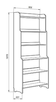 Стеллаж Вествик, массив сосны, цвет белый в Нягани - nyagan.ok-mebel.com | фото 4