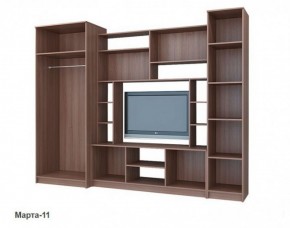 Стенка Марта 11 (Венге/Беленый дуб) в Нягани - nyagan.ok-mebel.com | фото 4