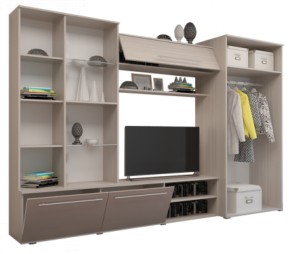Стенка Монако МДФ в Нягани - nyagan.ok-mebel.com | фото 2